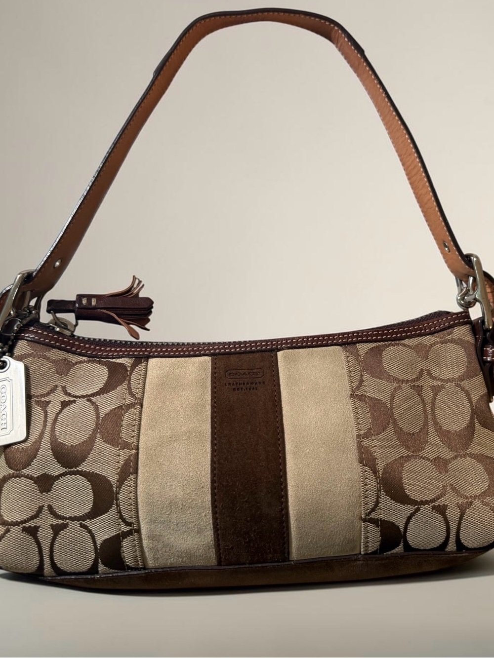 Vintage Coach 8K09 East West Baguette Shoulder Bag